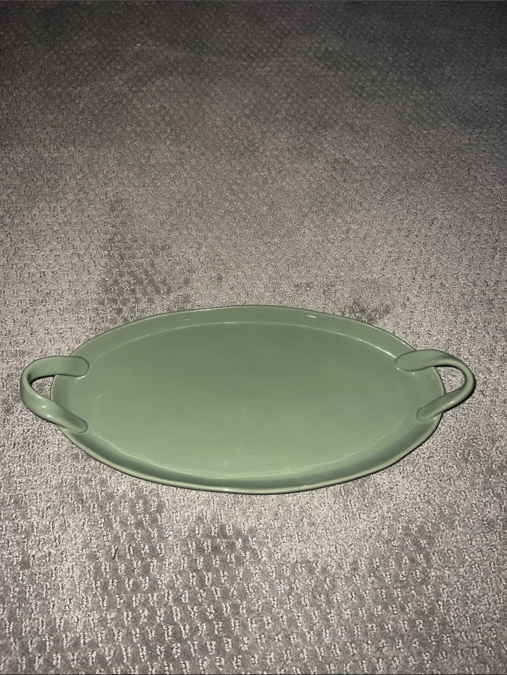 Hearth and Hand Green Ceramic Serving Platter with Handles